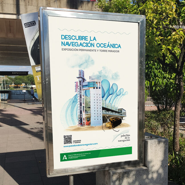 Mupi cartel pabellón de la navegación